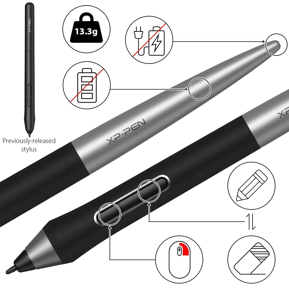 XP-PEN Deco Pro Professional Graphics Drawing Tablet With 8192 Levels Pen Pressure Battery-Free Pen 8 Shortcut Keys Support Windows & Mac (Small)