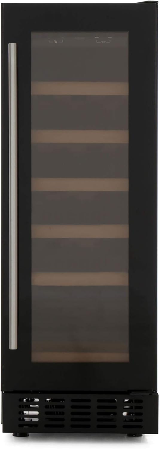 Amica AWC300BL Slimline Freestanding Undercounter Black Wine Cooler