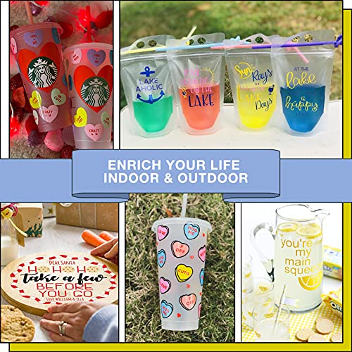 Jandjpackaging White Permanent Vinyl - 14 Pack 12” X 12” Glossy White Adhesive Vinyl, White Vinyl For Cricut, Silhouette, Expressions, Cameo, Signs #TOP6