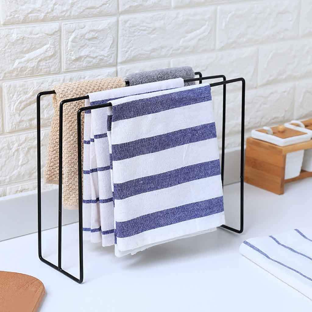 Accessoire Rangement évier Chiffon Cuisine Jitejoe Égouttoir à Linge De Comptoir De Cuisine, Support Pliable à 3 Bras, Support Pour Essuie-mains, Support De Rangement Pour Torchons Blancs, Dimensions : 27 X 2