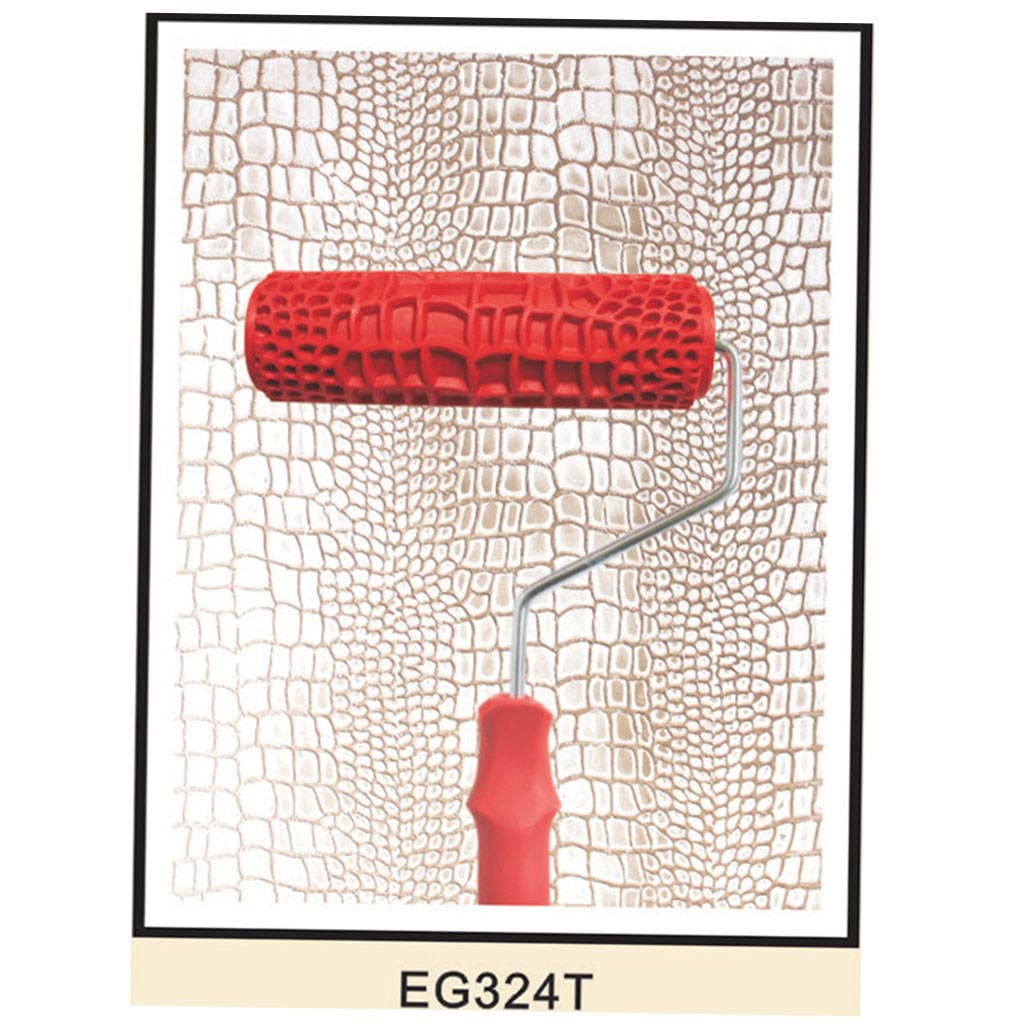 Juego de rodillos de pintura de goma, 2 unidades, 7 pulgadas, patrón de ladrillo de pared texturizado para decoración del hogar, ideal para paredes y techos, perfecto para proyectos de pintura y