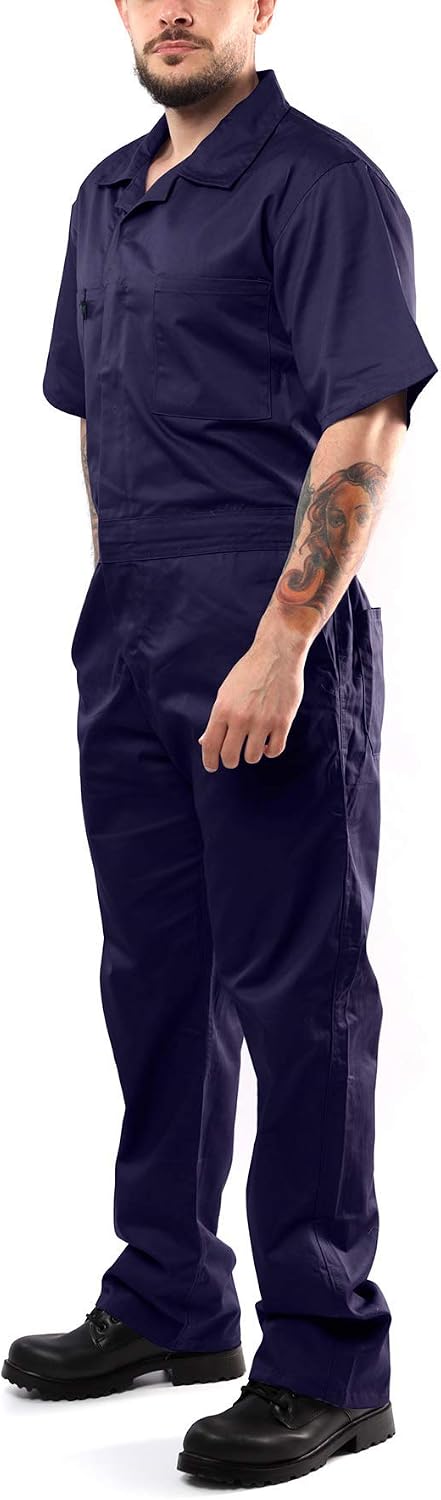 Kolossus Coveralls for Men Short Sleeve - Blended - Work Jumpsuit Men