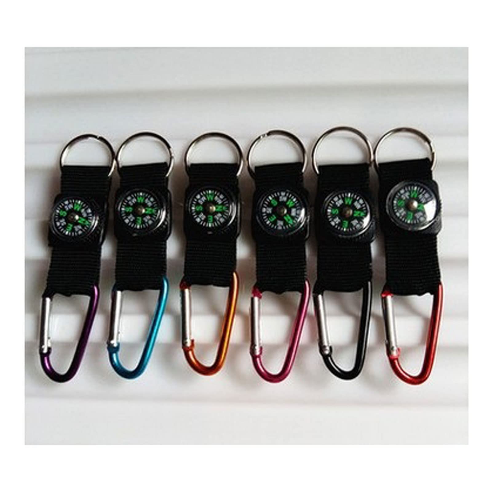 JINGYAN Kompasy D-type Webbing Carabiner Outdoor Quick-Wiszący z Kompasem Oil Ring, Słoneczny Bank Szybka klamra pierścieniem