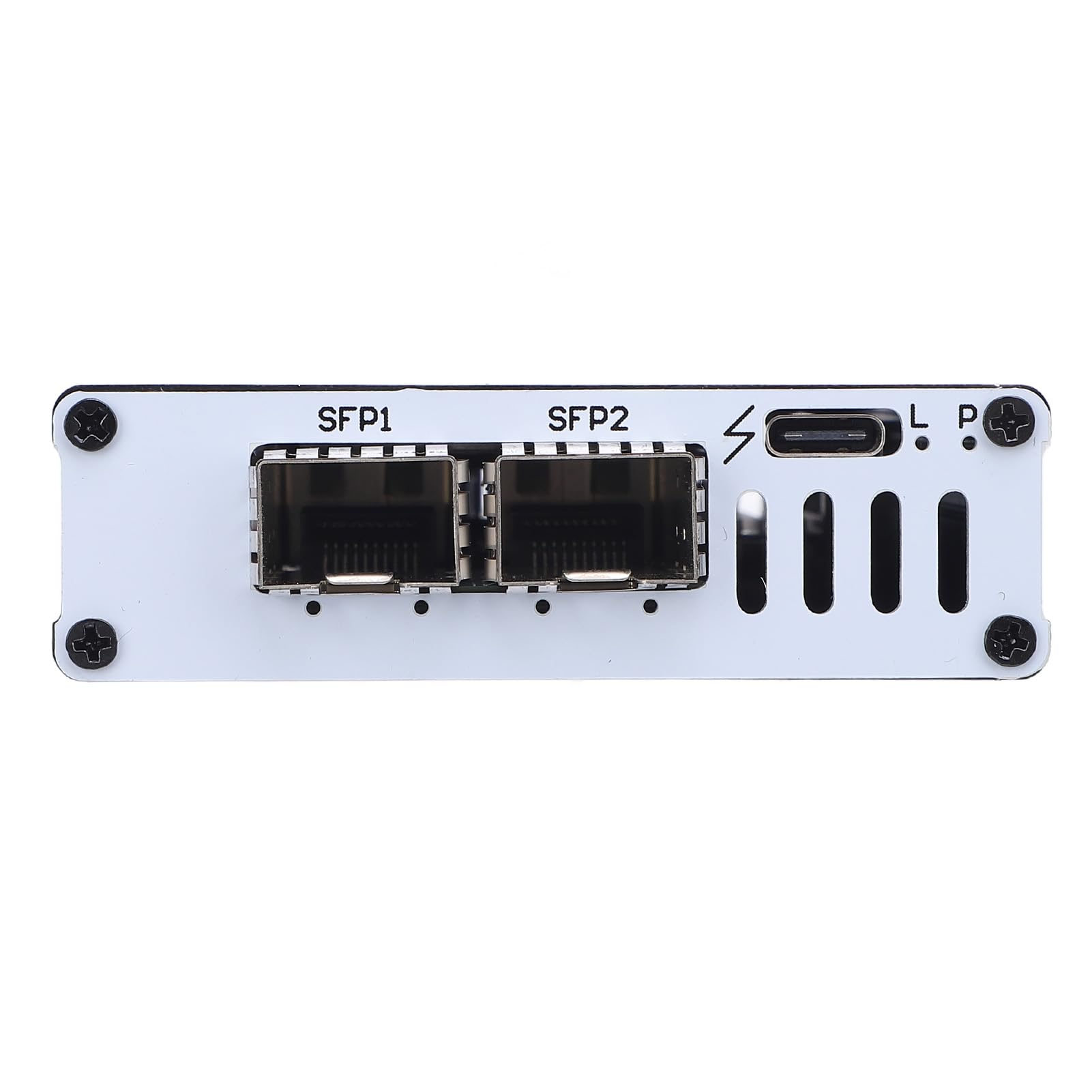POENVFPO Scheda di rete 25G, interfaccia ottica SFP, Plug and Play portatile in lega di alluminio, per sistemi OS X (doppia porta)