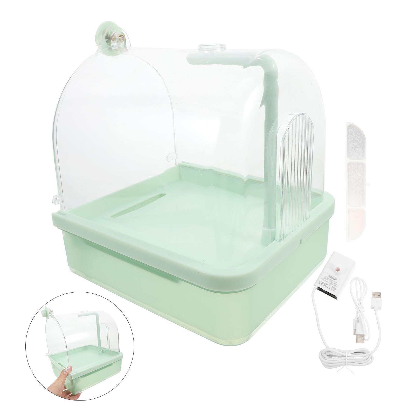 Bain D’Oiseaux en Abs avec Automatique Robinet Rotatif 180°