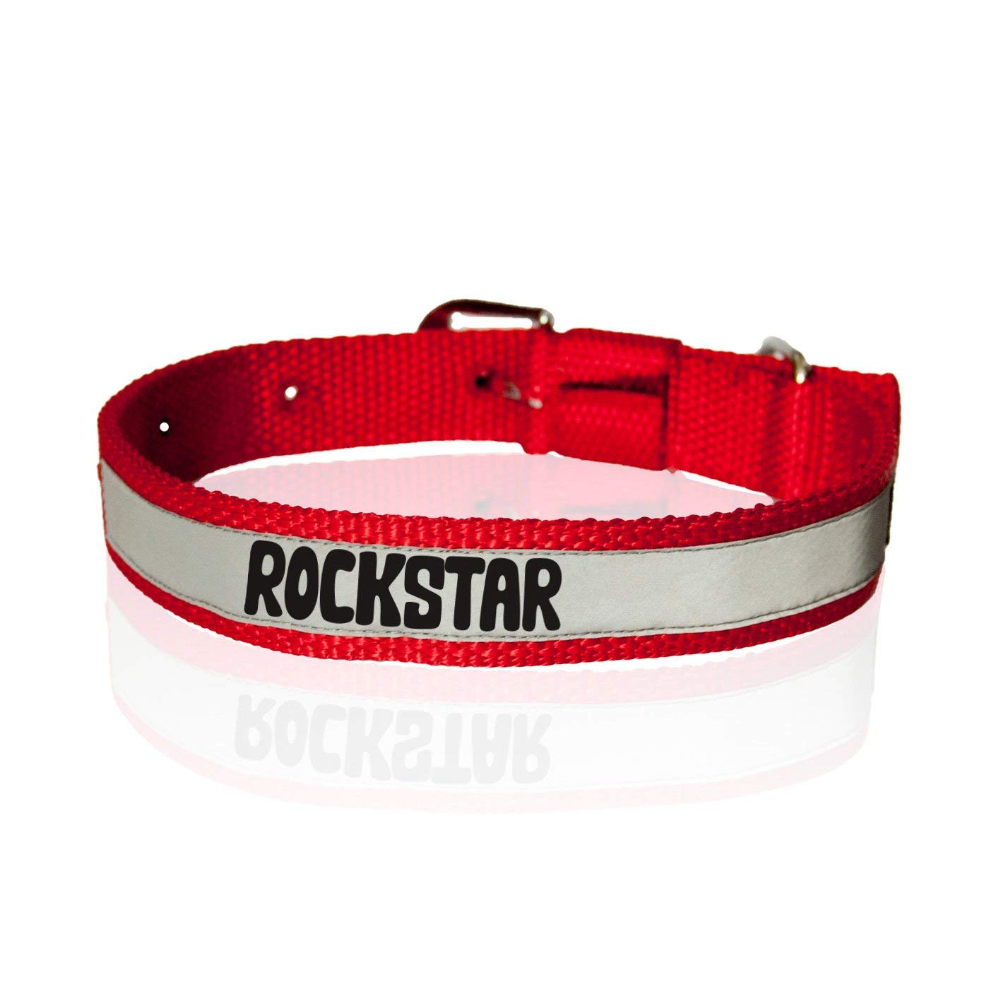 Ruse Pet Rockstar Printed Reflective Nylon Neck Belt Adjustable Dog Collar for Puppy, Small, Big Dogs. (B08CSWGY7G) Amazon Price History, Amazon Price Tracker