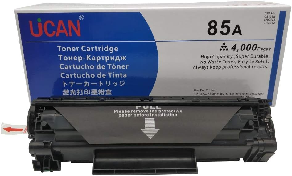 Amazon.com: Cartucho de tóner UCAN 85a compatible con HP CE285a CB435a  Laserjet Pro P1102w P1102 P1109 M1217 P1005 P1006 Canon CRG 125 112 LBP6000  LBP6020 MF3010 (alto rendimiento, sin tóner, recargable) :