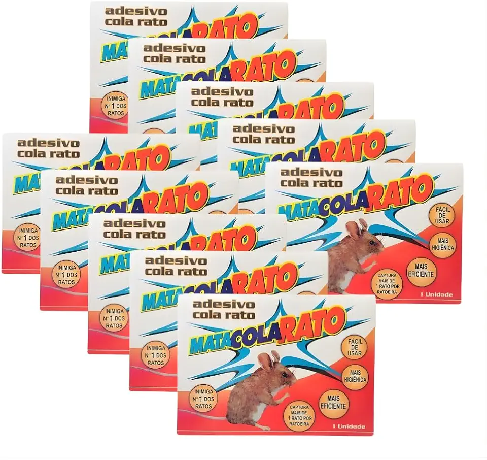 Kit 5 Ratoeiras Adesivas Cola Rato – Armadilha Para Pega Ratos com Cola Forte, Sem Veneno, Sem Odor, Atóxica e Eficiente, Captura Segura para Casas, Comércios e Indústrias. (3)