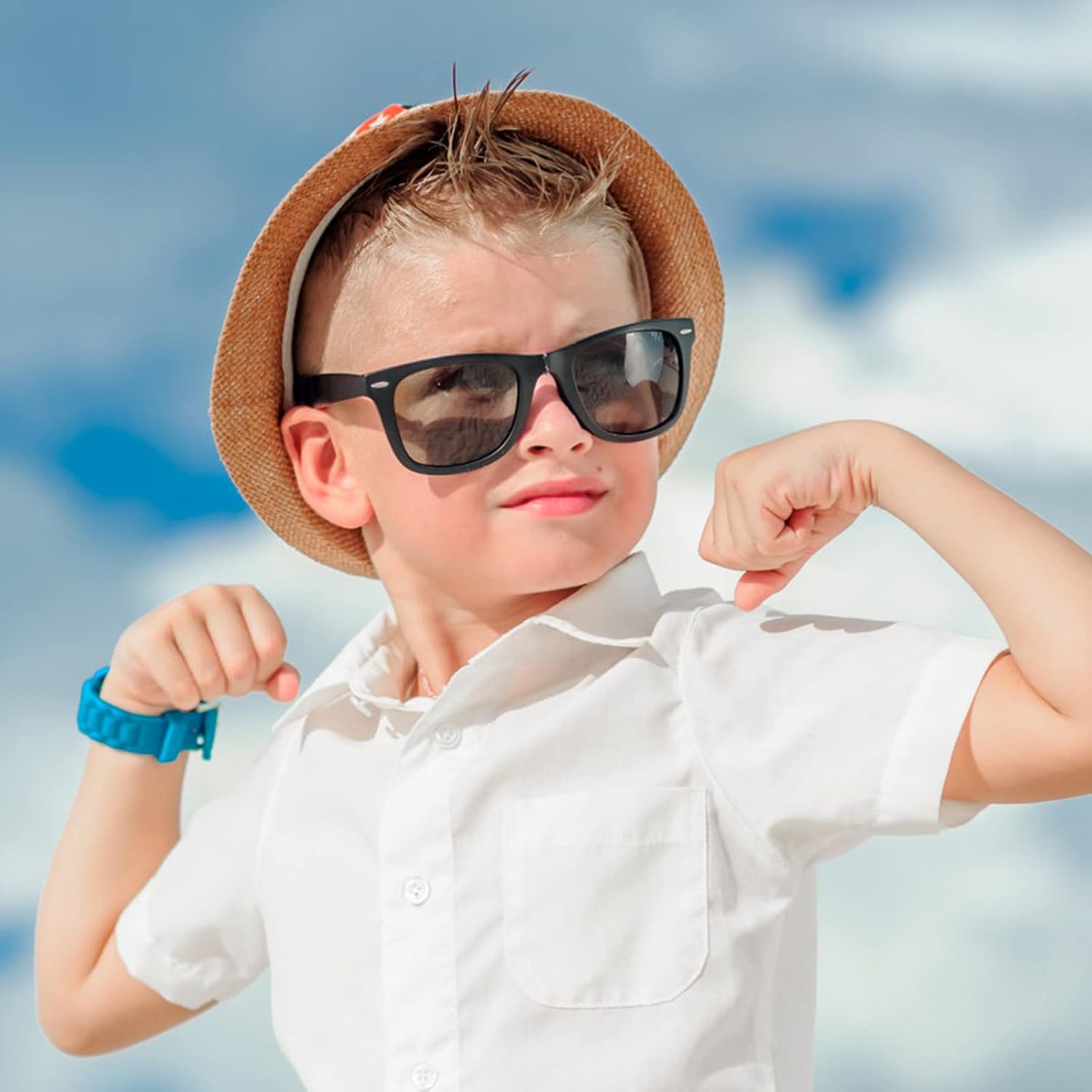 Pibupibu Kids Neon Colors Party Favor Supplies Unisex Sunglasses Pack of 8 - Image 6