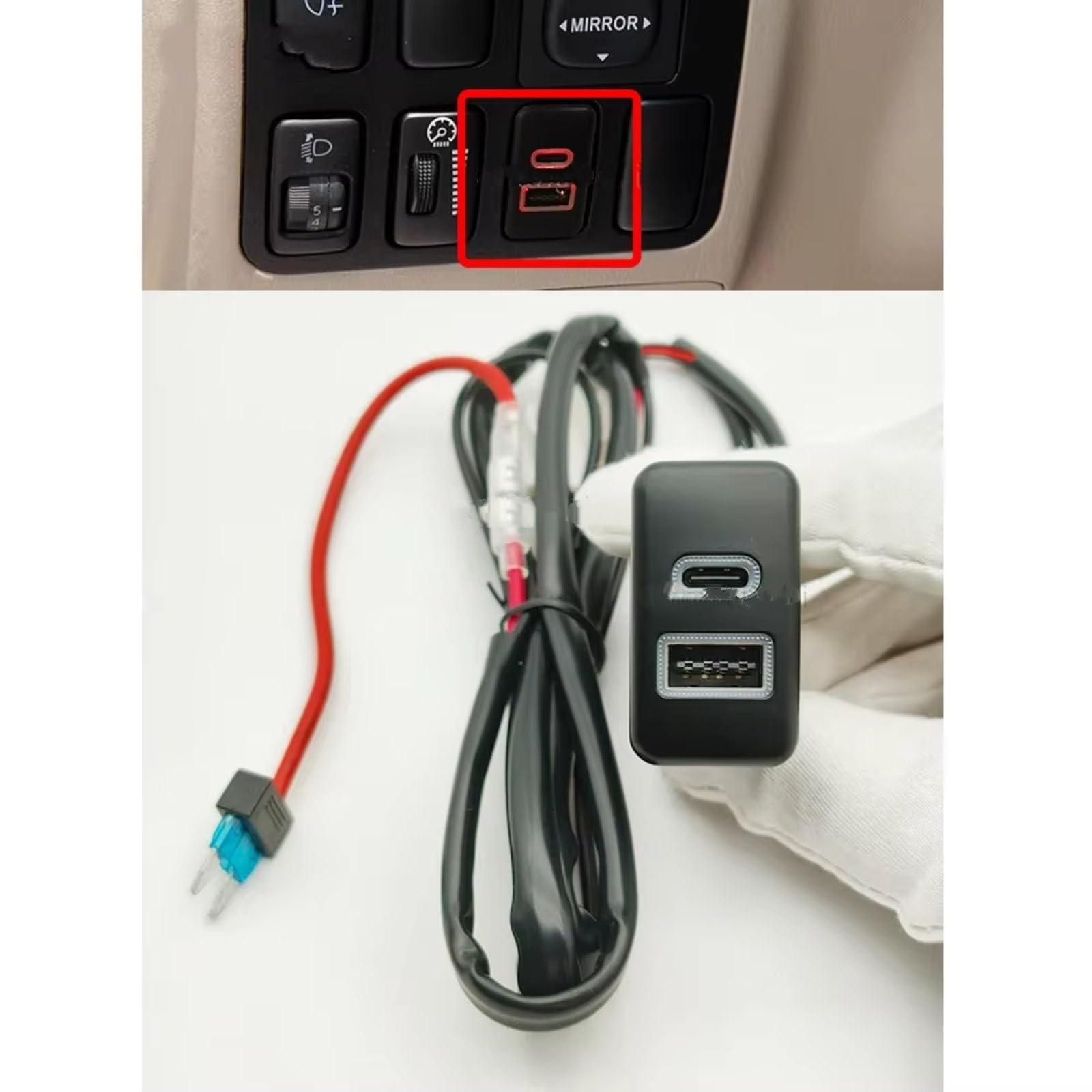 Consola Central Con Puerto USB Compatible Con Lexus Para IS250 12V 24V QC3.0 Cargador Coche Adaptador Carga Rápida Teléfono Puerto USB