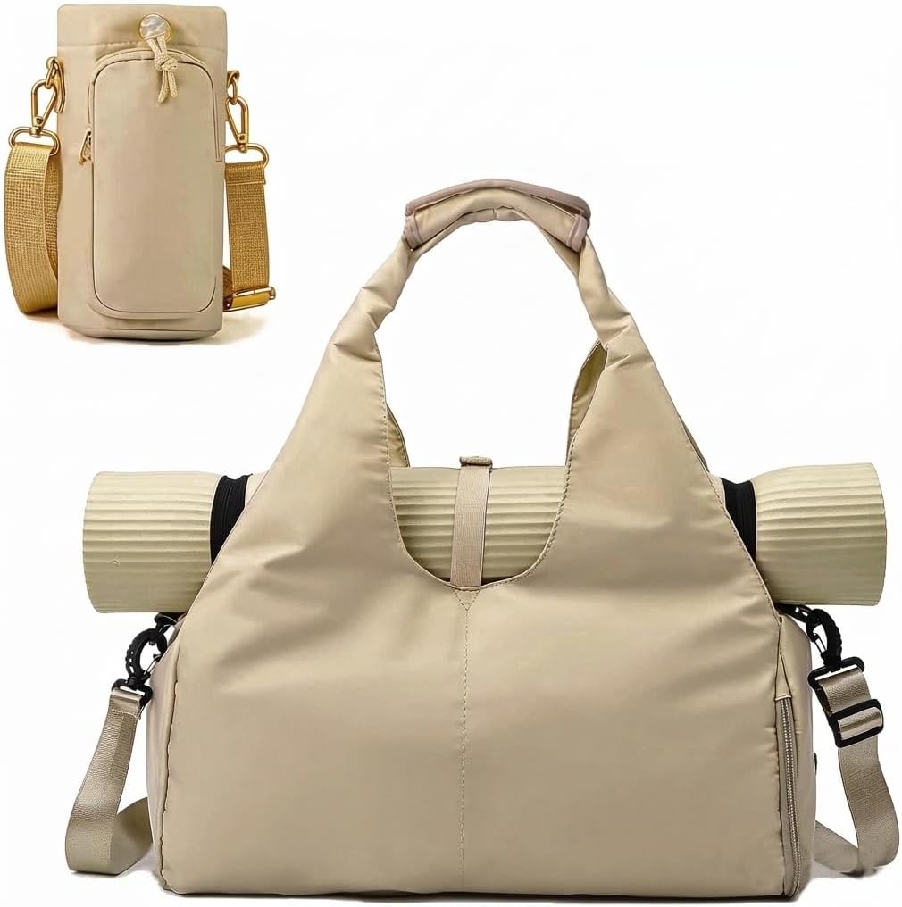 Yoga Mat Bag, Sport yoga Gym Bag for women, Lightweight yoga mat bag carrier with Yoga Strap, Carryall Yoga Tote Bag