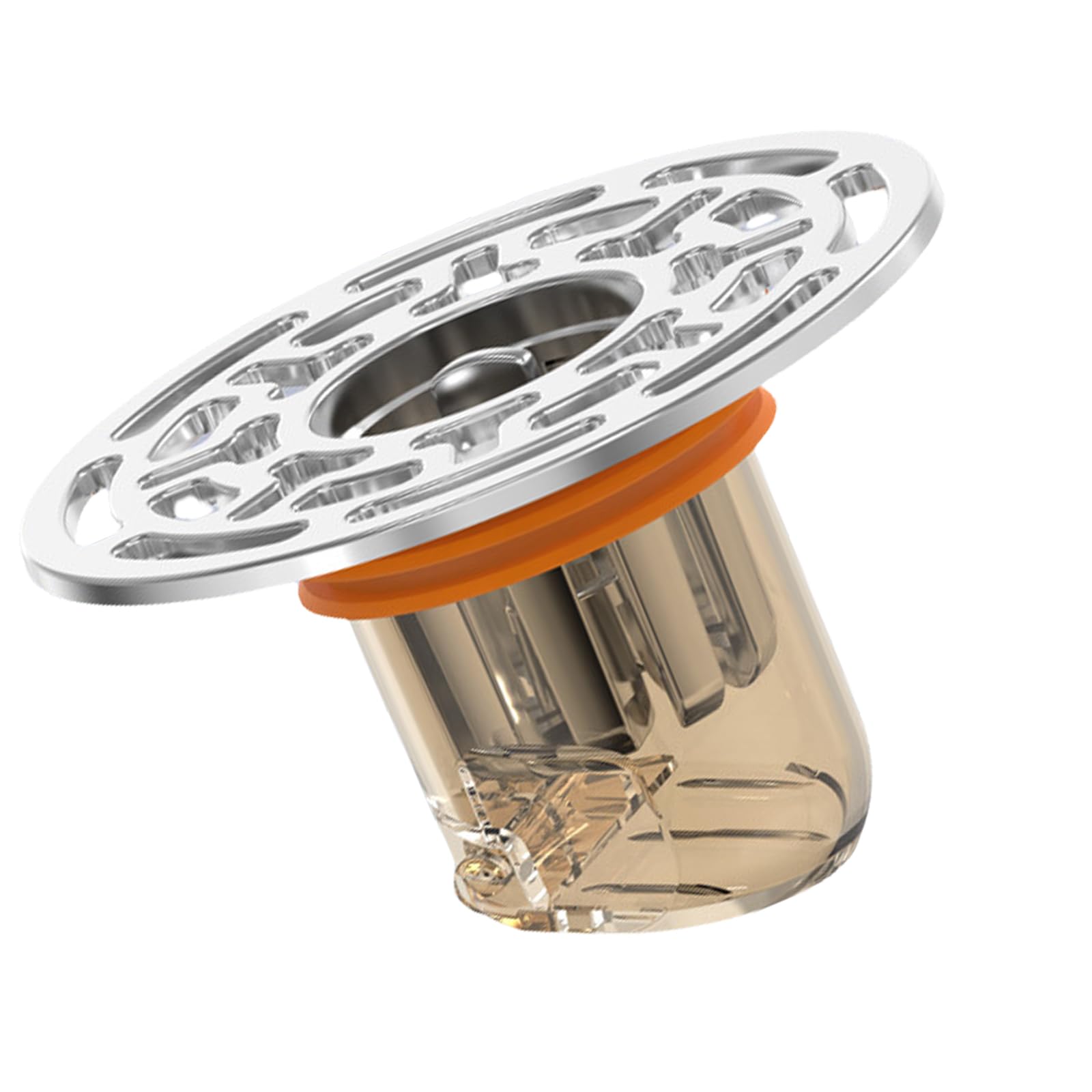 Round Shower Floor Drain AntiOdor Self-Closing Strainer Hair Catcher for Bathroom Kitchen Balcony Garage Self-Closing Drain Resistant