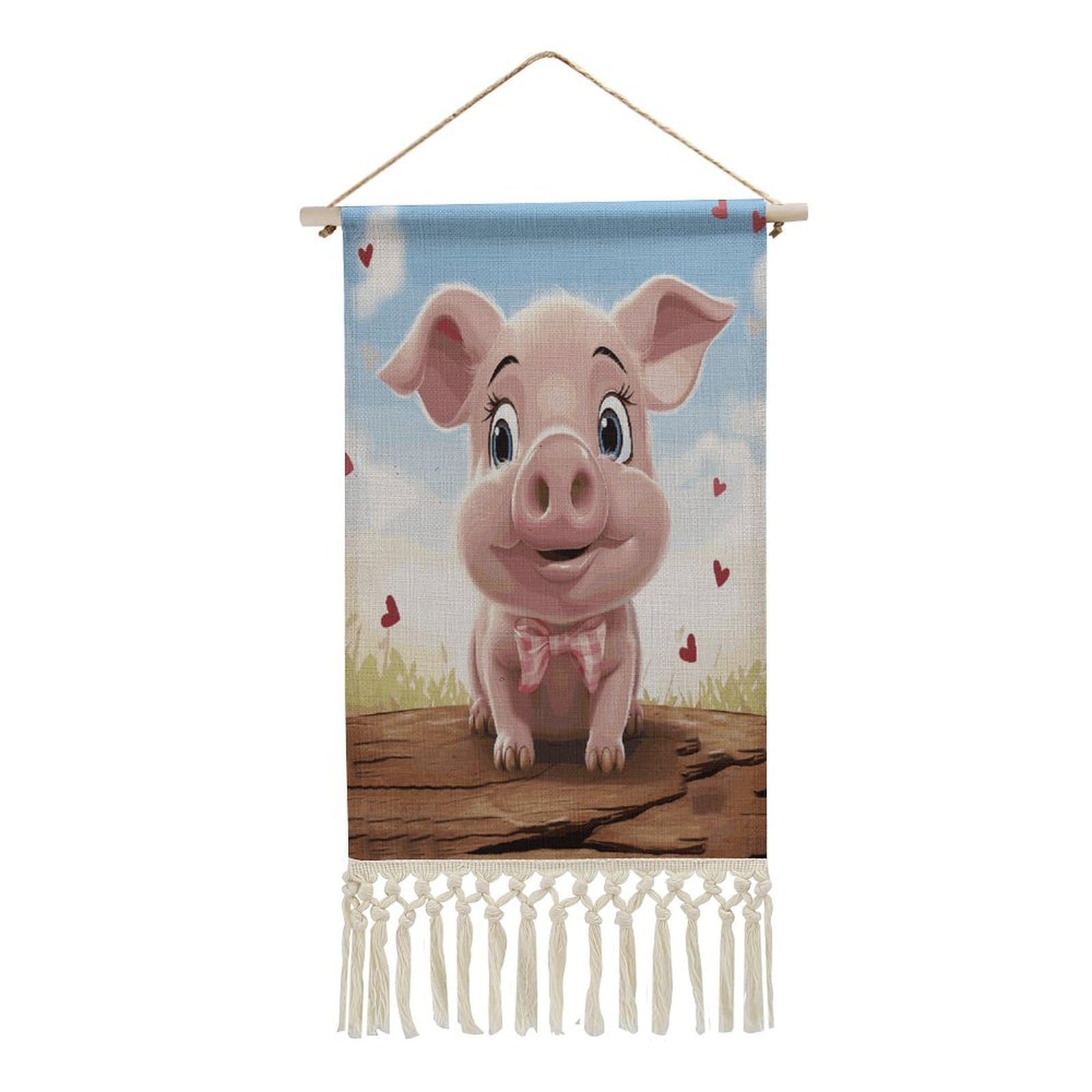 Adfgyerh Style Smiling (16) Tapestry With Tassels Cotton And Linen Hanging Posters, Wall Art For Travel Gift, Wall Tapestry For Office Home Decor Bedroom Living Room Decor