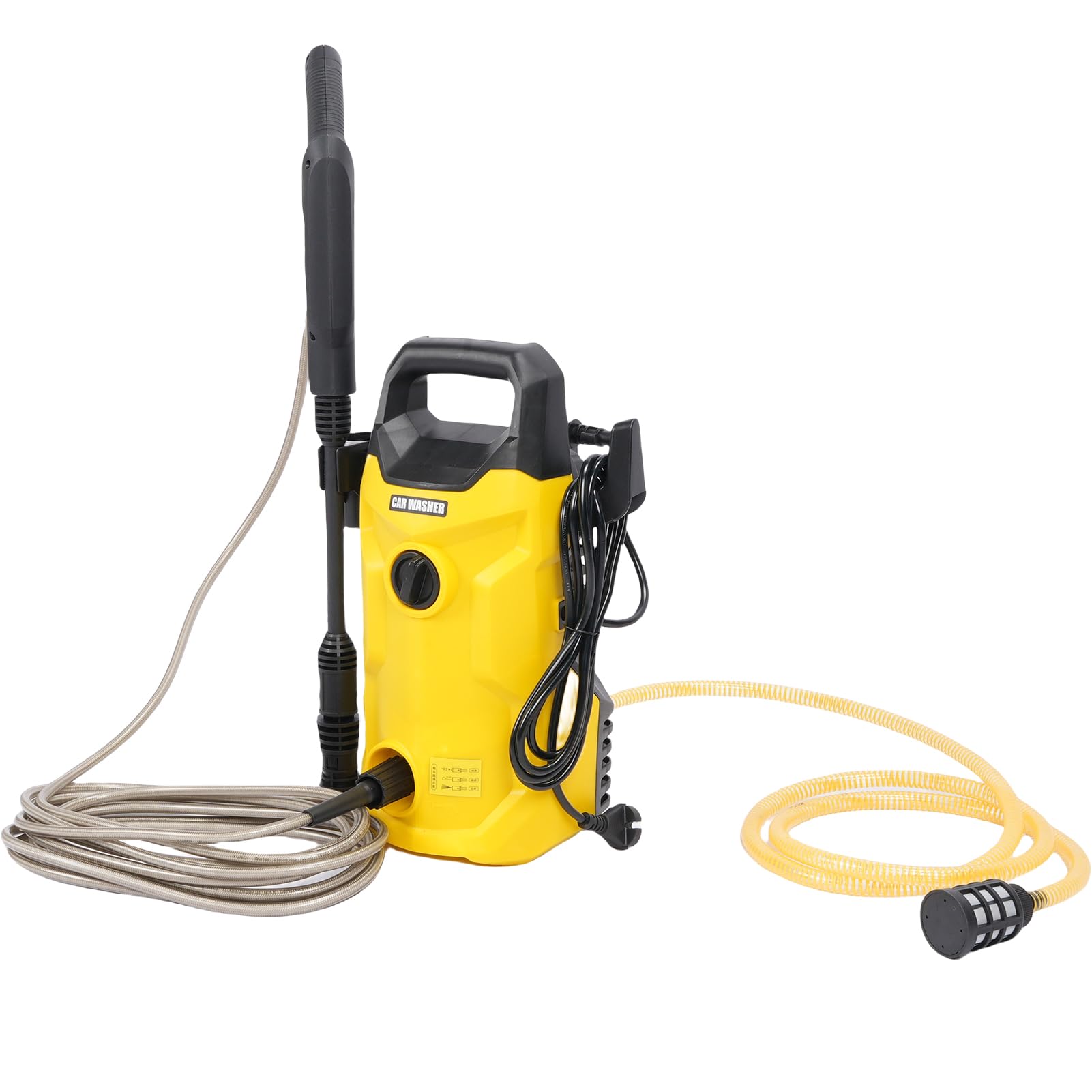 Generic Przenośna Elektryczna Myjka Ciśnieniowa 1160Psi Myjka Wysokociśnieniowa do Samochodów, Podjazdów, Tarasów, z Trybem Piany do Użytku Domowego (Wtyczka UE 250 V)