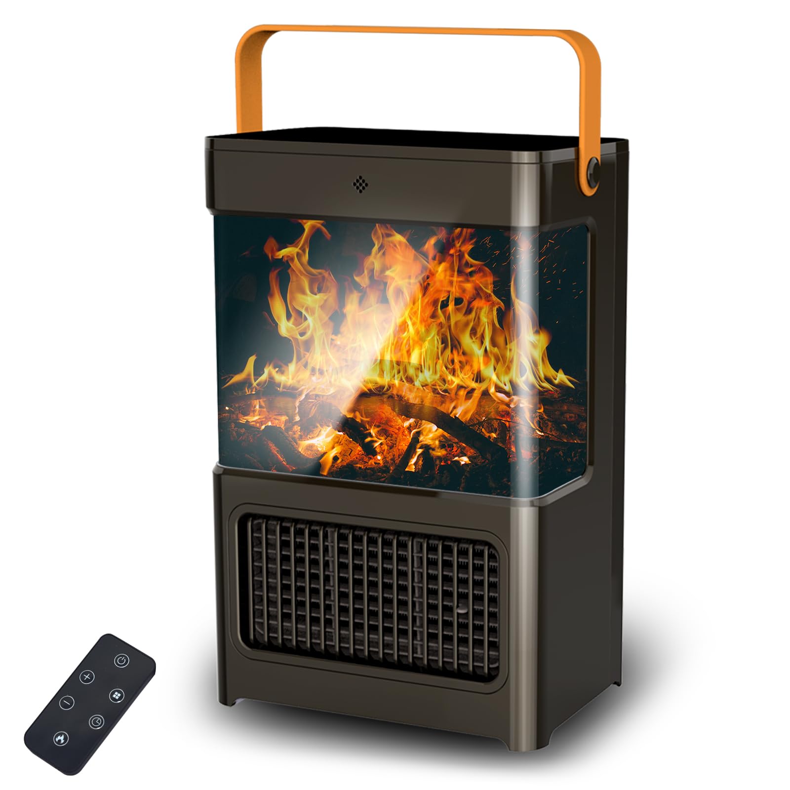 Termoventilatore a risparmio energetico, 2000 W, in ceramica PTC, oscillante a 80°, silenzioso, riscaldatore elettrico portatile con telecomando, termostato, timer da 12 ore, 3 modalità, protezione
