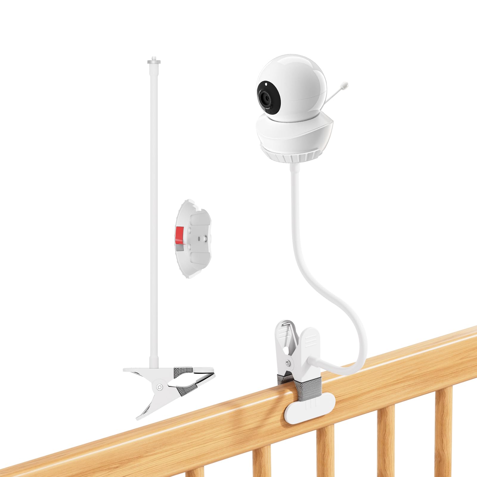 Tyeyober Babysense HD S2/V43 Monitor Mount,Flexible Baby Monitor Bracket Compatible Babysense V43/S2 Baby Monitors Clip Bracket,Flexible Twist BabyMonitors Mount,No Drilling Required