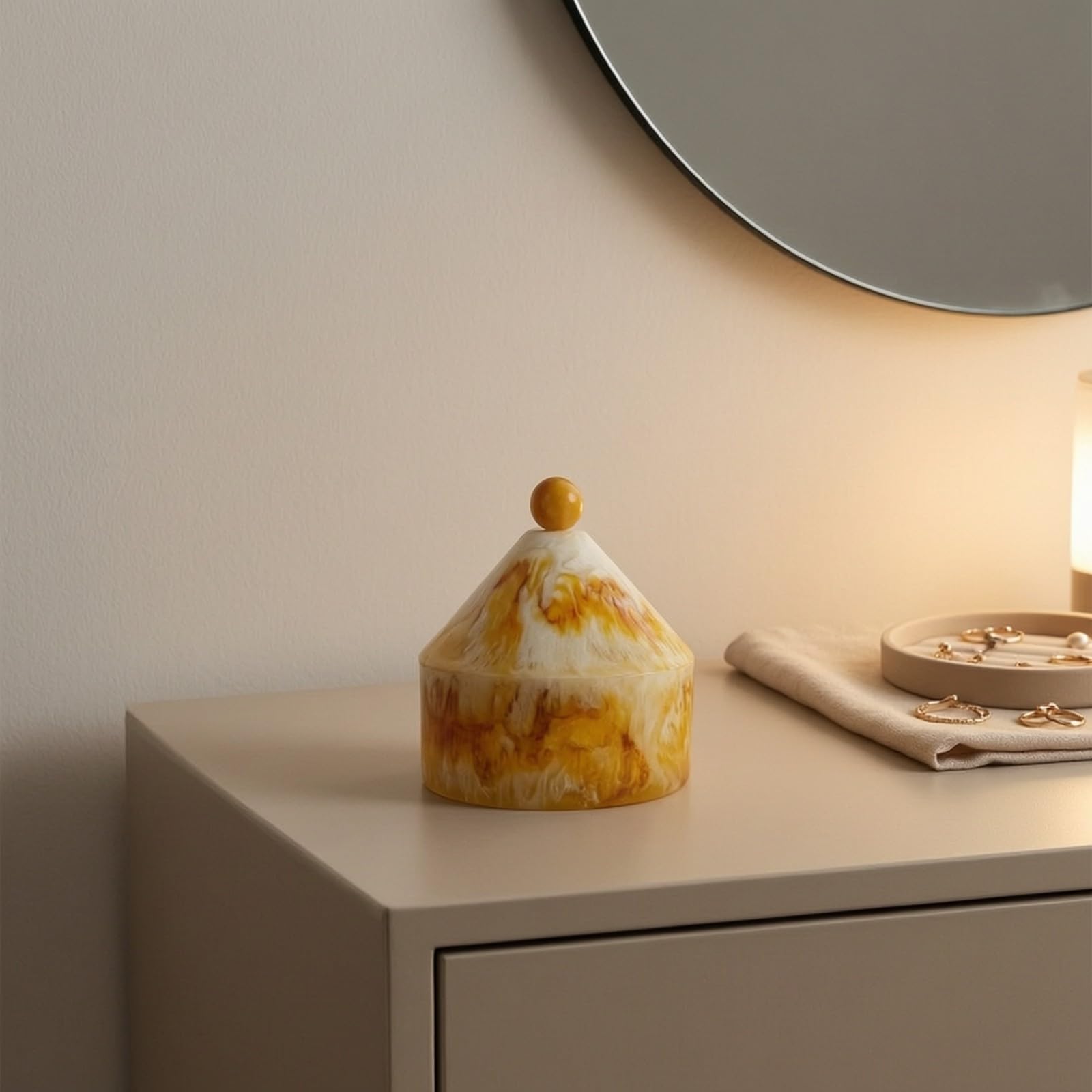 Gralara gioie in Resina Decorativo | Design Scultoreo Distintivo, gioie a, per Comò