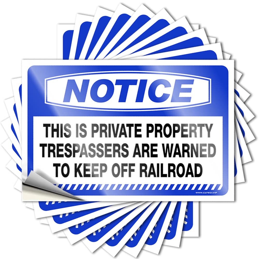 Mechanic Stickers Notice This is Private Property Trespassers are Stickers 10 Pcs Funny Car Stickers Car Stickers(6X9CM)