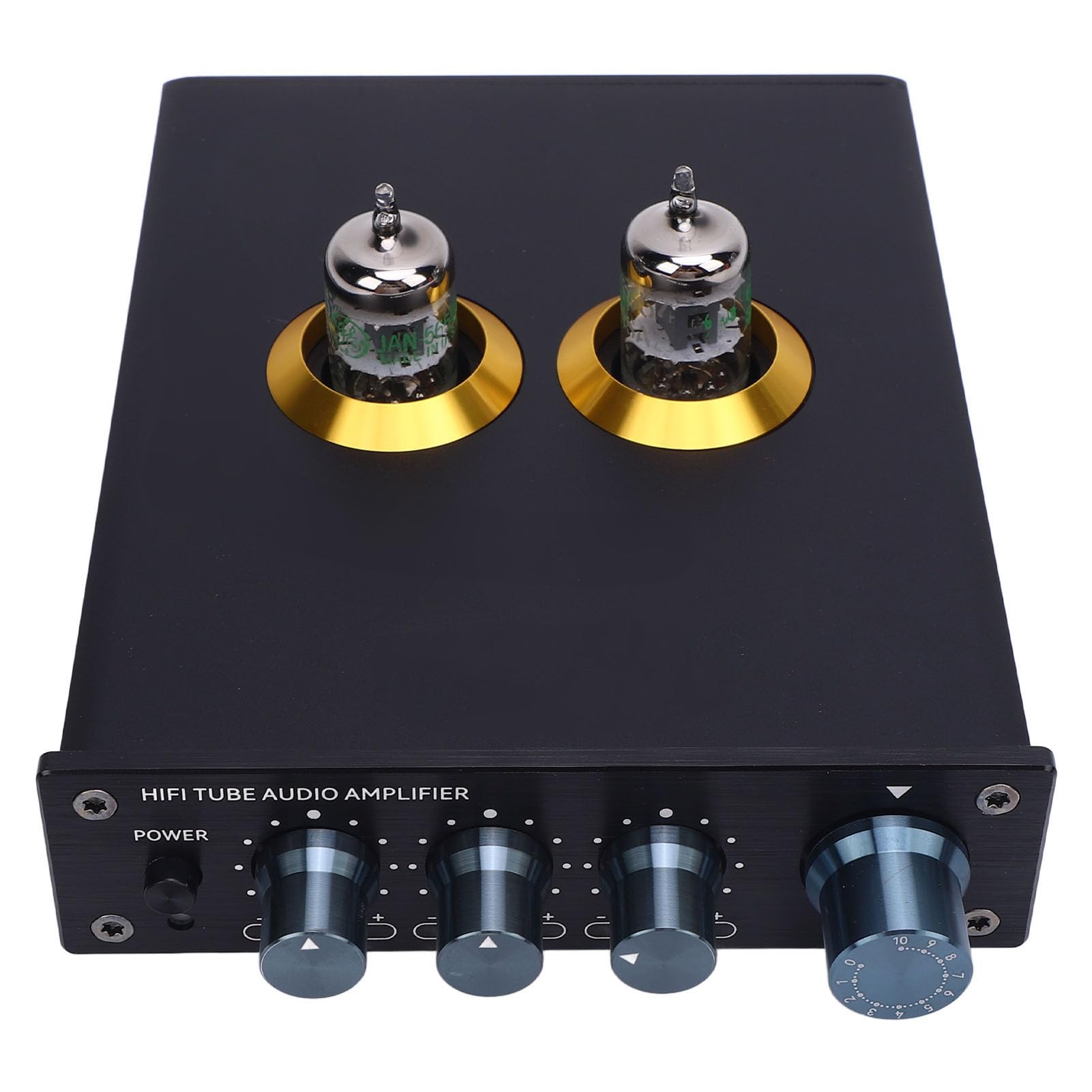 SEAFRONT Preamplificatore Phono a Valvole Hi-Fi Stereo, Preamplificatore di Testa a Basso Rumore con Op-Amp JRC5532DD, per Sistemi di Amplificazione Domestica (Spina europea)