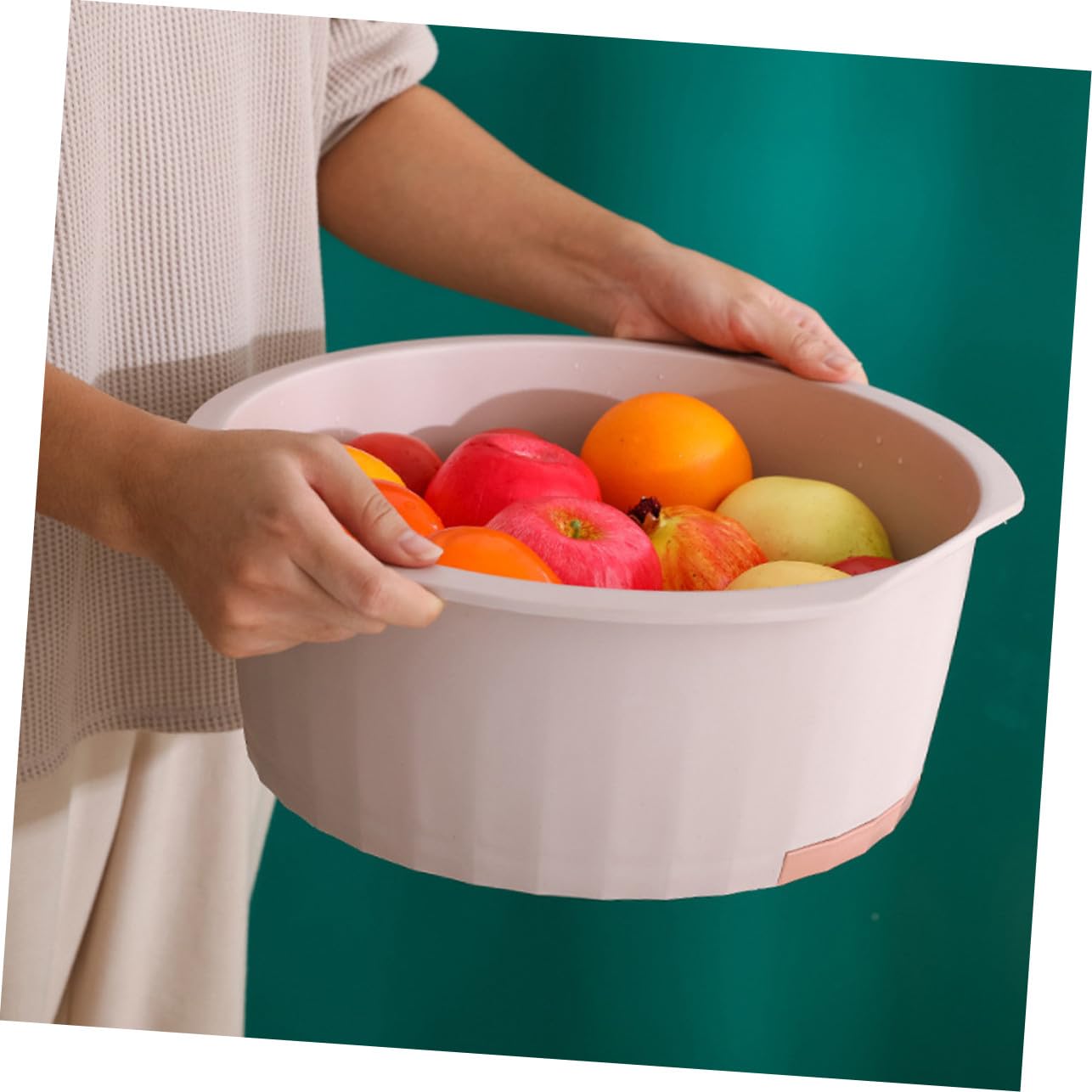 Vaschetta Lavaggio Ragazzo Ragazza e Lavatoio ASSE per Panni, Bacinella Plastica Spessa Rosa Grande, Lavabo Portatile per Viso e Mani, Uso Casa, Cucina e Campeggio