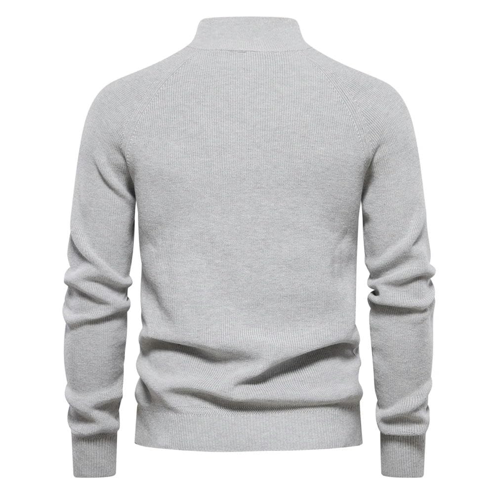 ZBDZSW Autunno Cotone Cerniera Cardigan per Uomo Moda Casual Sociale Uomini Maglioni Collo Alto Inverno Caldo Maglione Lavorato A Maglia Uomo