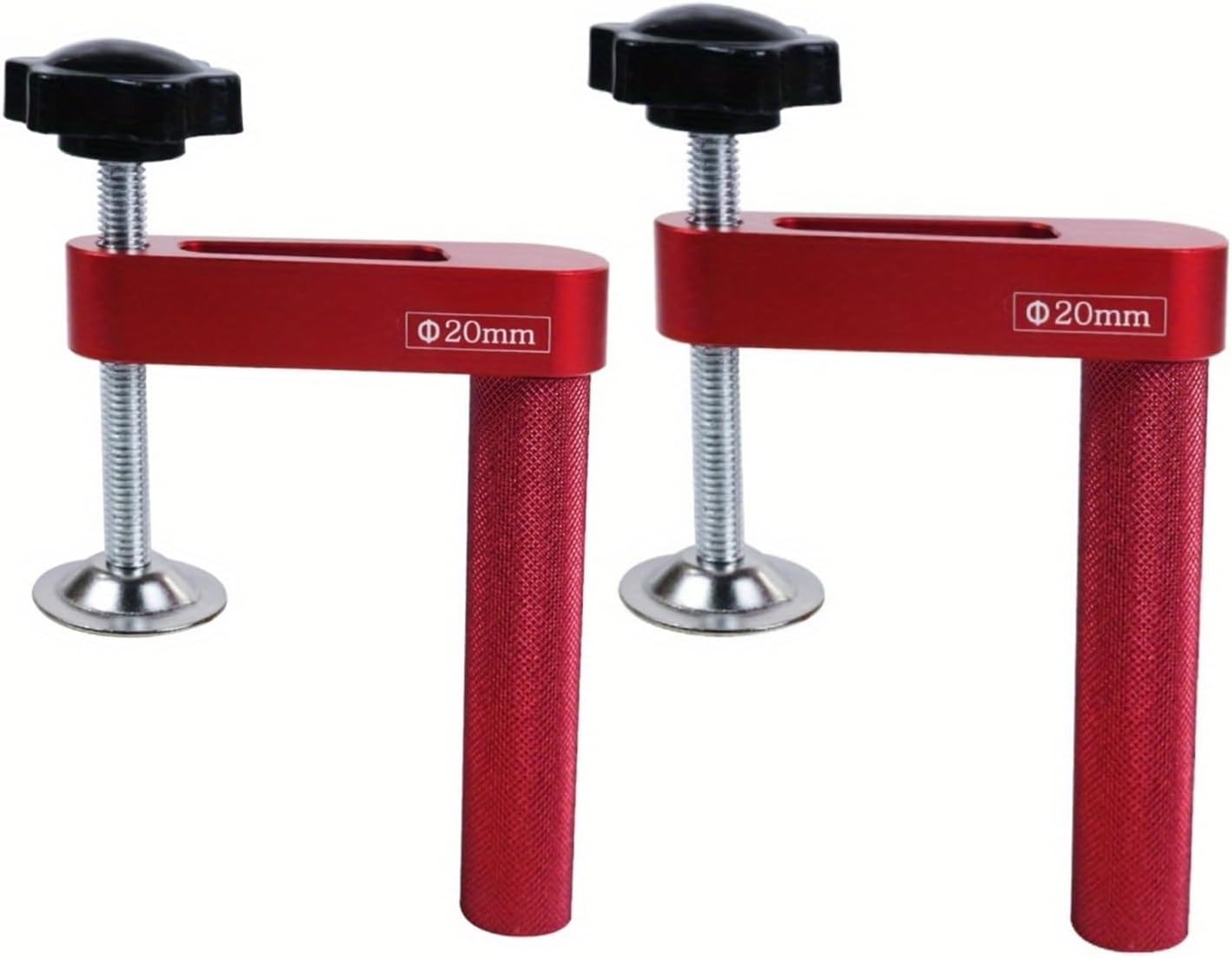 1~2pcs Dog Hole Clamp 19mm / 20mm Woodworking Bench Stop Bench Dog Clamp Aluminum Alloy Desktop Fixed Clip - Hold Down Clamps(2PCS 19mm)