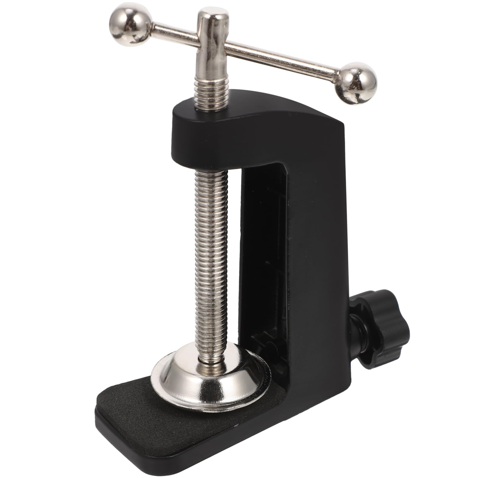 Balacoo 1pc Metal Table Clip Clamp on Desk Organizer Shelf Sturdy Desktop Lamp Holder Universal Fixed Base Alloy Desktop Lamp Clip Accessory