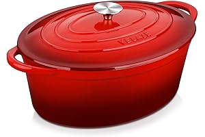Velaze 7.5 QT Enameled Oval Dutch Oven Pot: A Culinary Masterpiece for Exceptional Meals