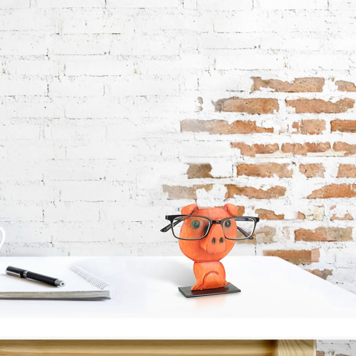 TOPBATHY 2stücke Kreativer Piggy Eyewear Holder Aus Eisen Niedlicher Brillenständer Für Schreibtisch Dekoratives Accessoire Und Aufbewahrung Für Brillen Und Sonnenbrillen
