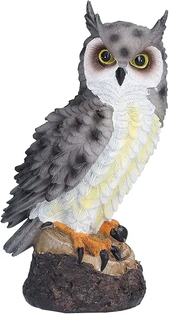 Beeldjes Uilen: Handgemaakte Resin Uil Figuur met Oogdetail voor Tuin & Interieur