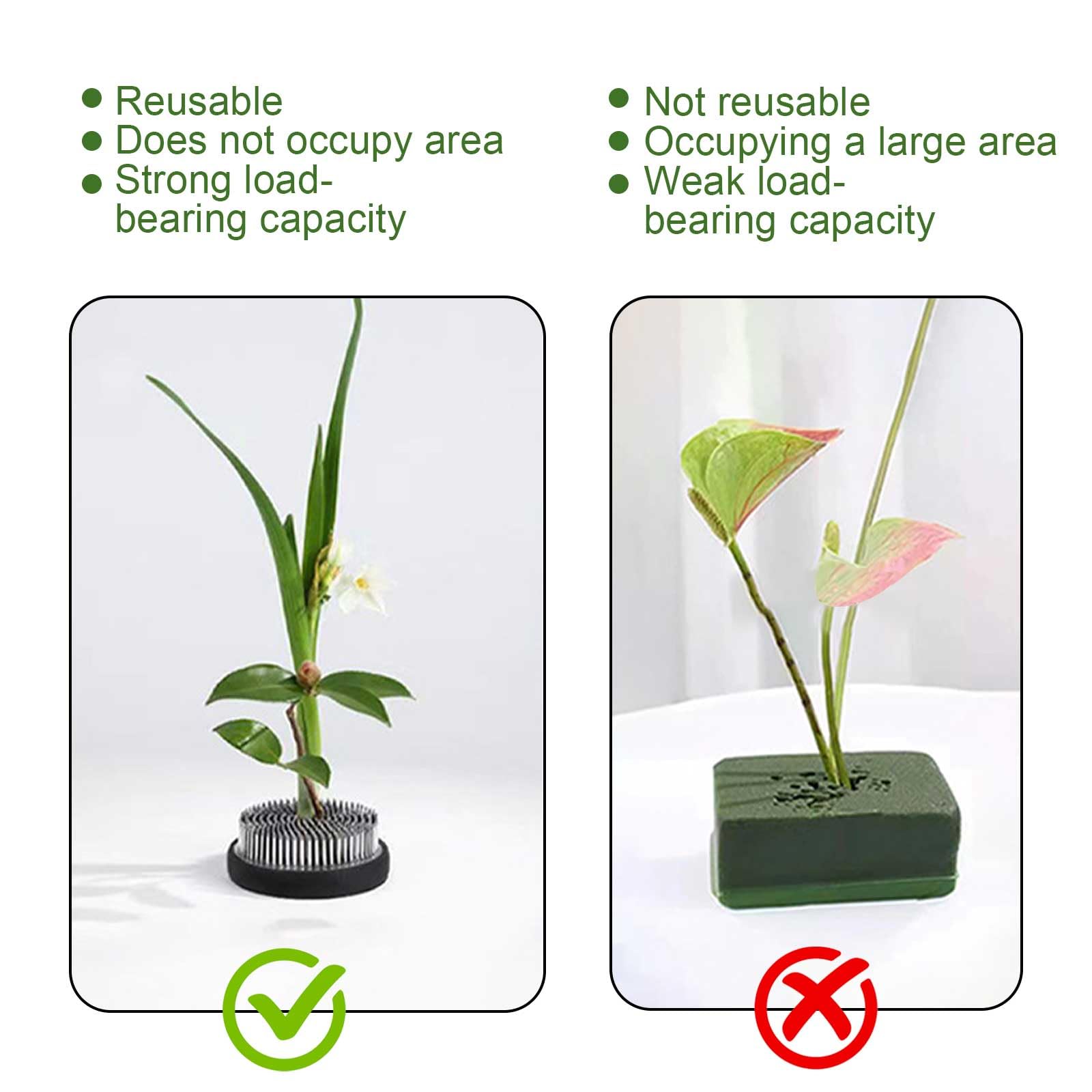 Supporti Per Fiori In Acciaio - 4 Pezzi Per Composizioni Floreali - Foto 6