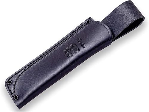 Miniatura 2 de Joker Cuchillo de supervivencia CM111 Lince, mango de lona Micarta, hoja de Böhler N695, funda de cuero negro, herramienta para pesca, caza,