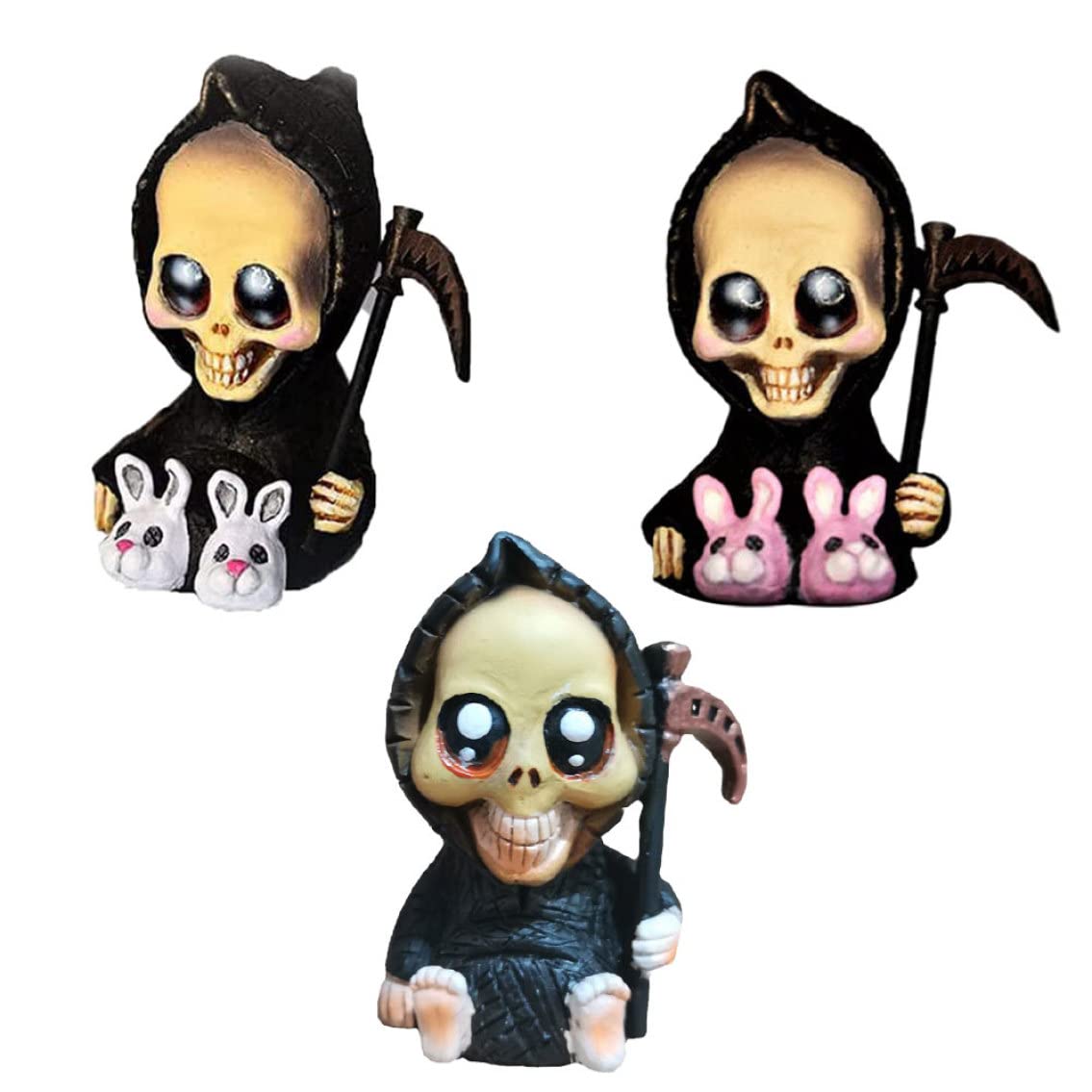 LET'S RESIN Grim Reaper Skull Resin Molds With Scythe,Funny Skull Silicone Molds For