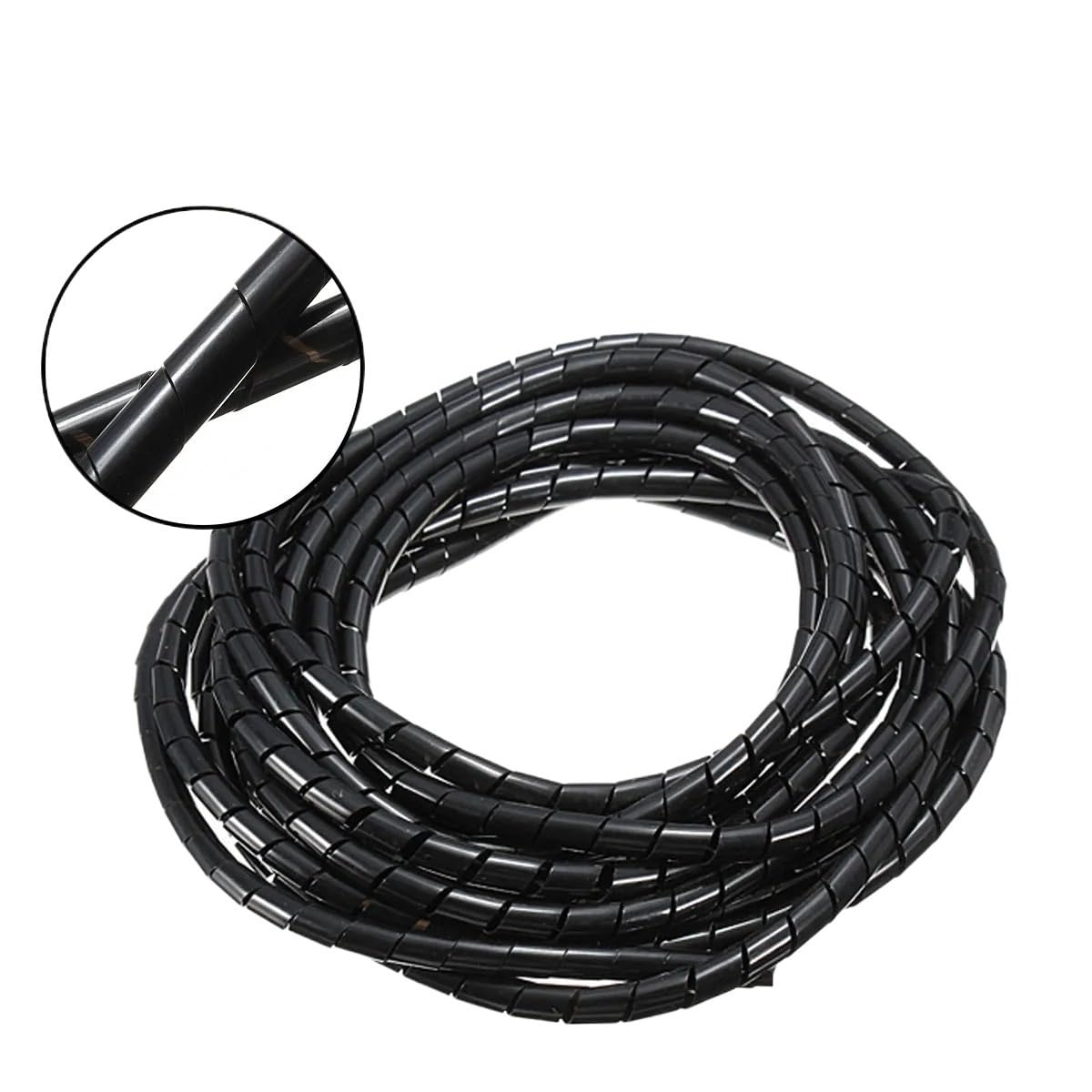 Osłona spiralna, 5 metrów organizer do przewodów komputera domowego 4mm ID(Black)