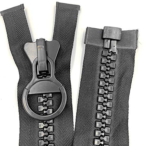 WKXFJJWZC 2 Piezas (100 cm) 20# Grande Cremallera de separación Abierta de Resina de plástico, para Costura, Manualidades, Bolsos, Chaqueta, Tienda de campaña, Cubierta de Bote, Cremalleras de Lona
