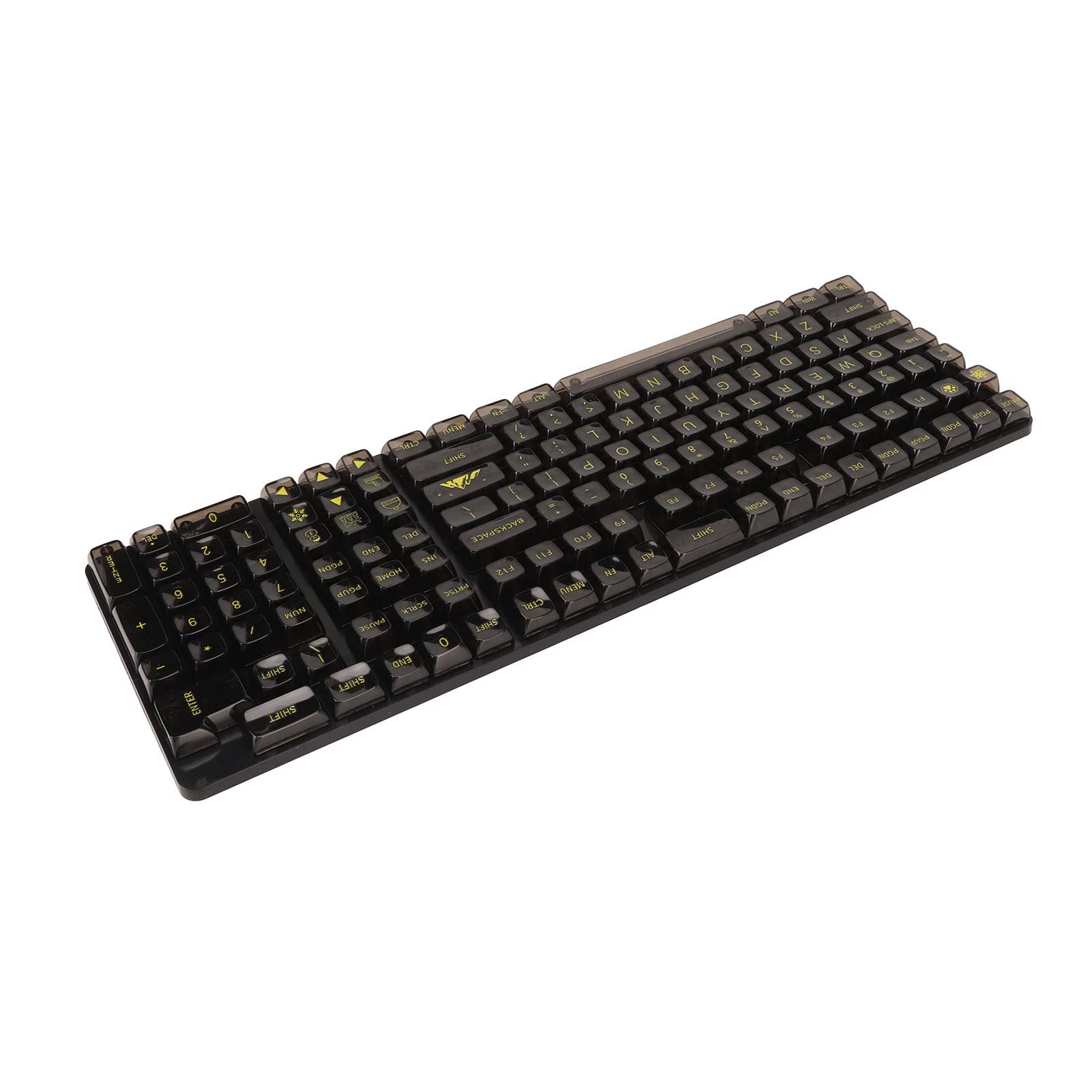 Set Di KeyCap 132 Tasti Ad Alto PC Trasparente CBSA Heigh Ergonomiche Per Tastiera Meccanica Con Lettere Gialle Trasparenti Nere Ideale Per Personalizzazione Della Tastiera