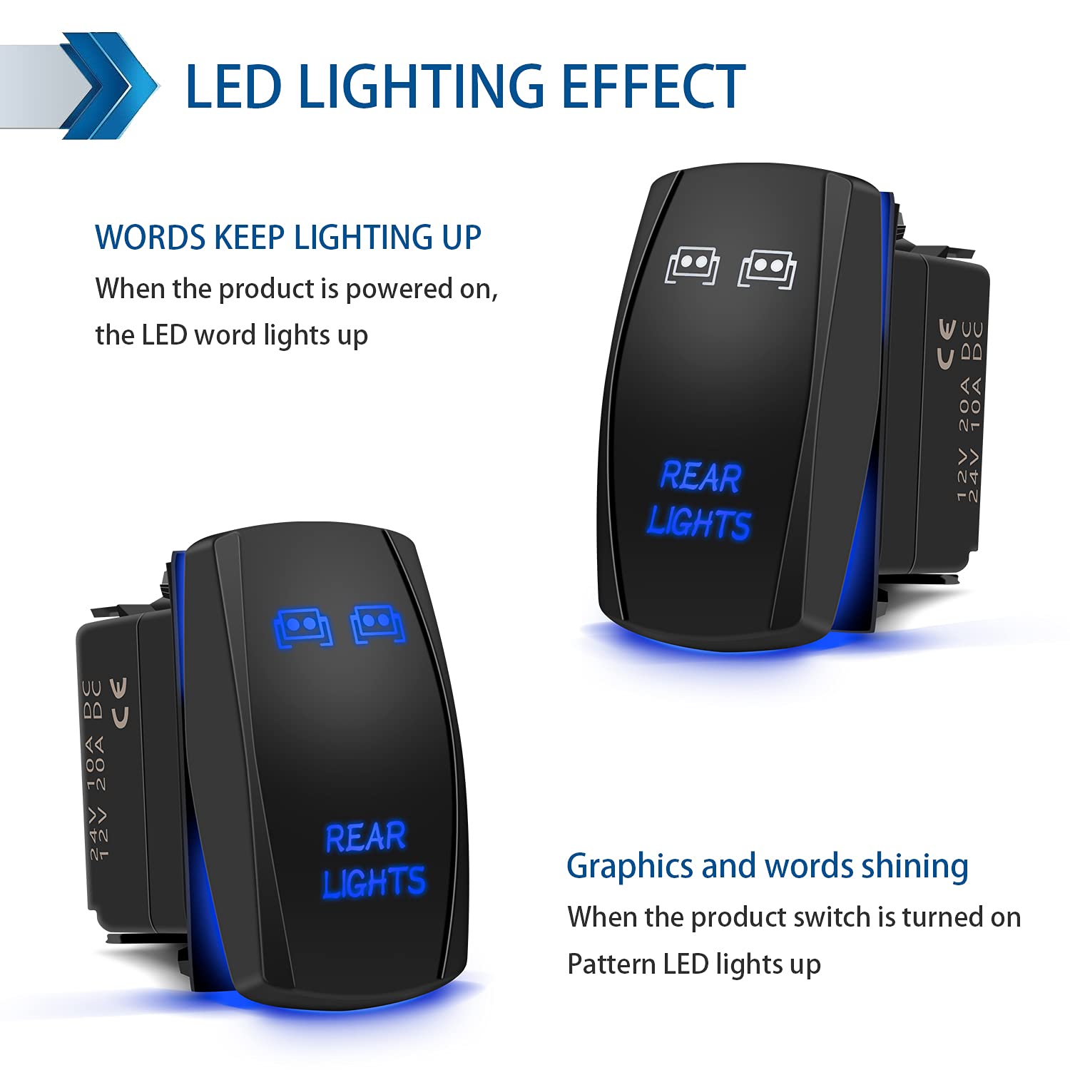 Snapklik.com : FXC Rocker Switch 5 Pin ON-OFF 12V/20A 24V/10A 