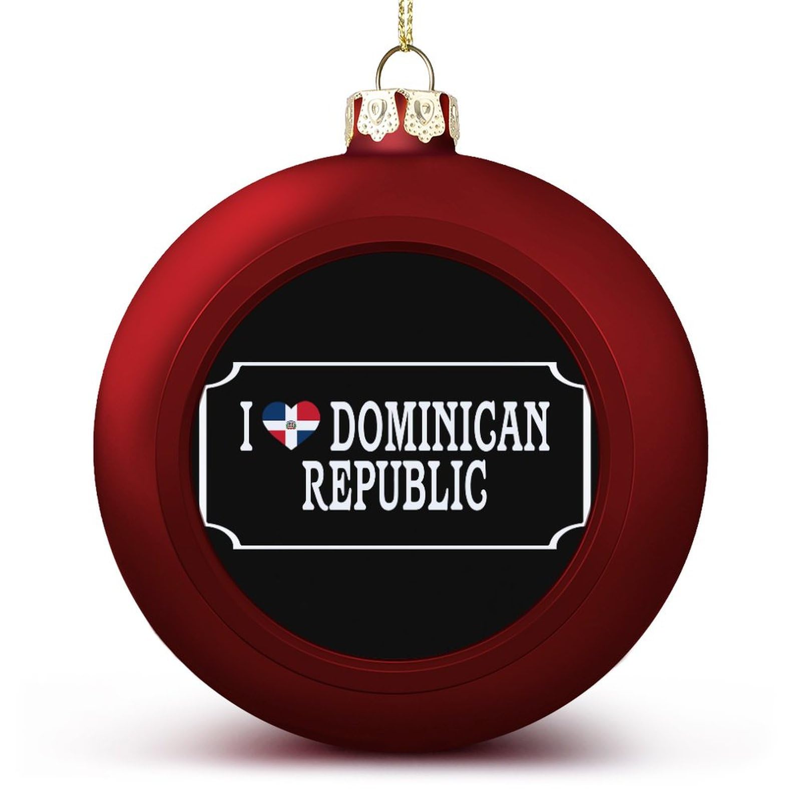 Luijorgy Boys Dominican Republic National Flag Ball Ornaments,I Love Flag Ball Ornaments For Christmas Tree Decoration,Red Christmas Ball Ornament Xmas Baubles For Kids Friends