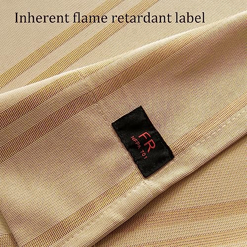 Image of Cniuyhi 5ft Wide x 8ft Tall Hospital Curtain Inherent Flame Retardant Medical Privacy, Room Divider Medical Curtains with Grommet for Hospital, School Nursery, Lab,Clinic (1 Panel, Beige, 5x8ft)