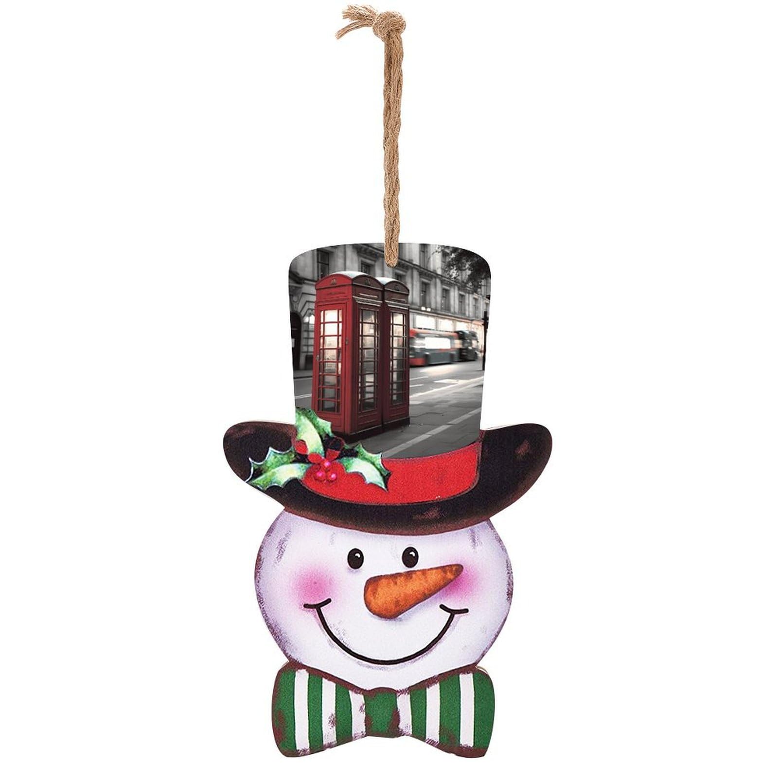Panneau de Noël cabine téléphonique pour une entrée festive