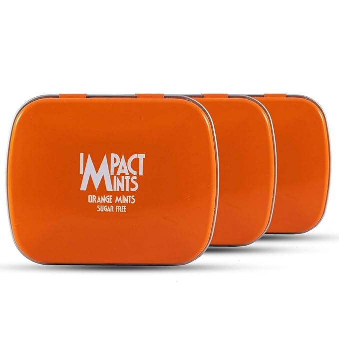 Impact Products Mints Sugar Free Mints Orange 14g Pack of 3, 42 g Grocery