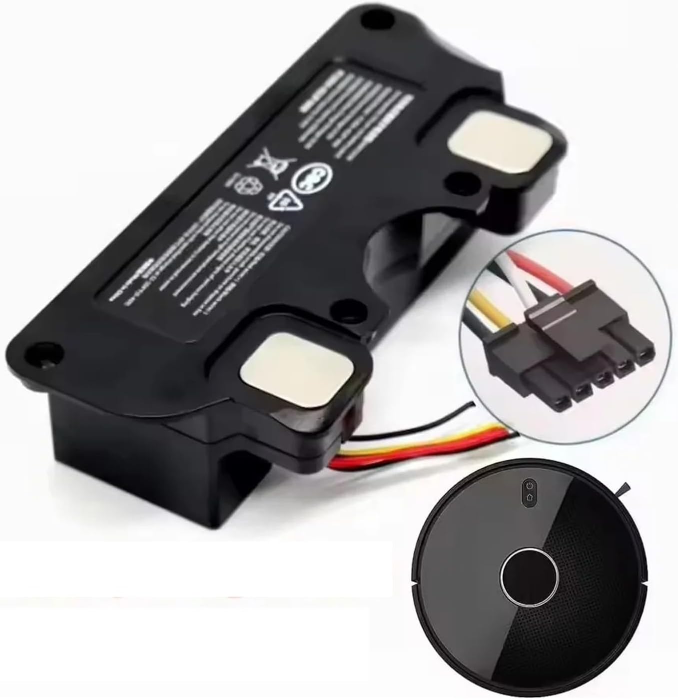 Compatible for CECOTEC Conga 4090 4490 4590 4690 Robot Vacuum Cleaner Accessories Spare Parts Tool New Upgrade 12800mAh Replacement Battery(6500mAh)
