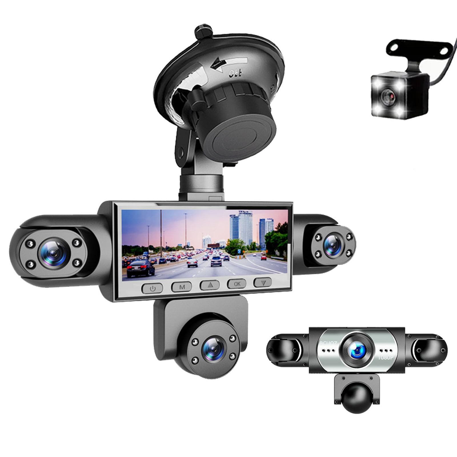 Dash Cam Multicanale 1080p Con Visione Notturna E Monitoraggio Parcheggio (5)