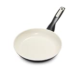 Rio Healthy Ceramic Nonstick 8" Frying Pan Skillet&comma; Soft Grip Handle&comma; Breaktfast Meal Set&comma; PFAS-Free&comma; Dishwasher Safe&comma; Oven Safe&comma; Black