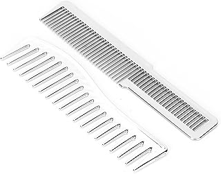 Pente de vestir de dentes finos largos, dentes arredondados macios 2 peças conjunto de pente de dentes largos, fácil de desembaraçar para todos os tipos de cabelo para uso familiar