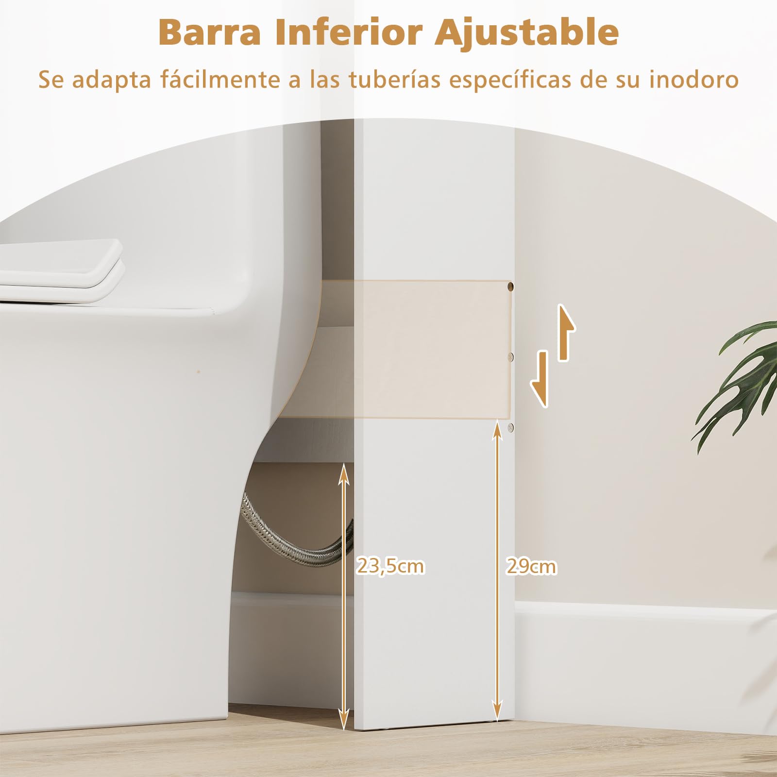GIANTEX Mueble sobre Inodoro, Armario de Baño con Puertas, Compartimentos Abiertos y Soporte para Papel Higiénico, Estante Inferior Ajustable, 81,5x19,5x172,5cm, Organizador para Lavandería (Blanco)