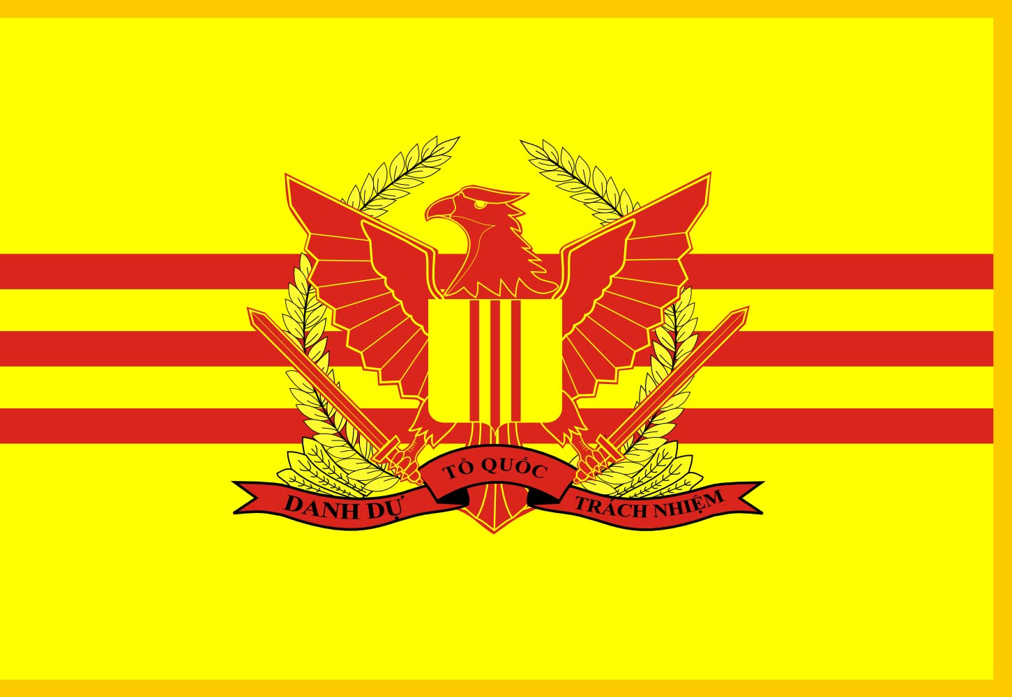 Drapeau Forces Armées République du Vietnam idée cadeau mémoire petit format