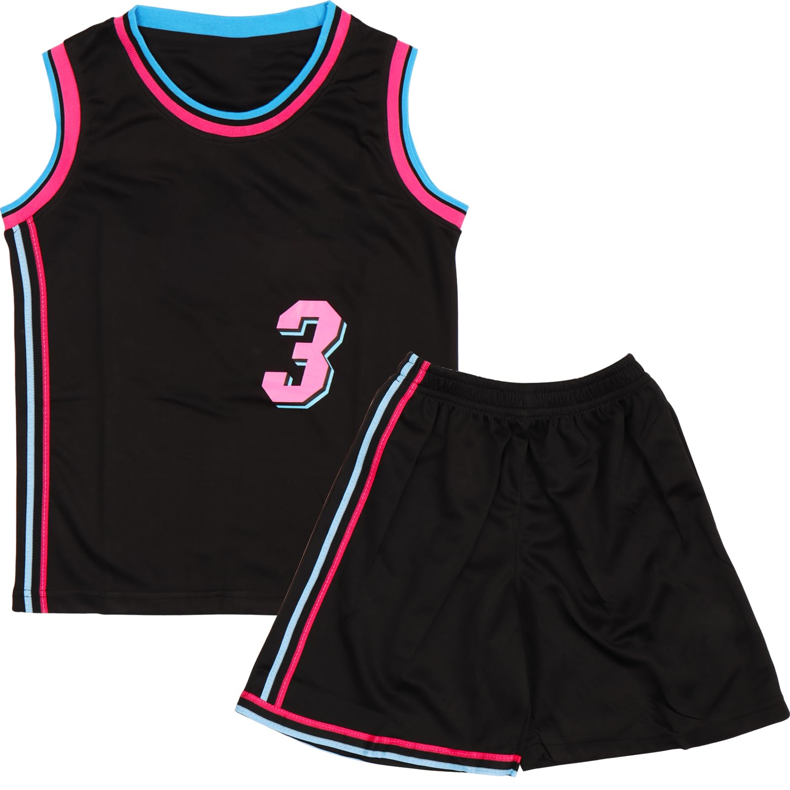 DaceStar Equipación Baloncesto Niño Camiseta Baloncesto Niño Completa Trajes de Baloncestos Niña Camiseta Tirantes y Pantalones Cortos de Basketball Conjunto Basketball Niña 8-10 Años Negro3,L
