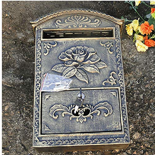 Eyhlkm Style Aluminum Crafts Hanging Bronze-Coloured Decorative Mailbox Bronze Wall-Mounted #TOP1