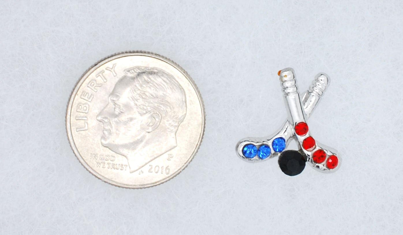 Violet Victoria & Fan Star Hockey Post Earrings with Crystals and Rhodium Plating